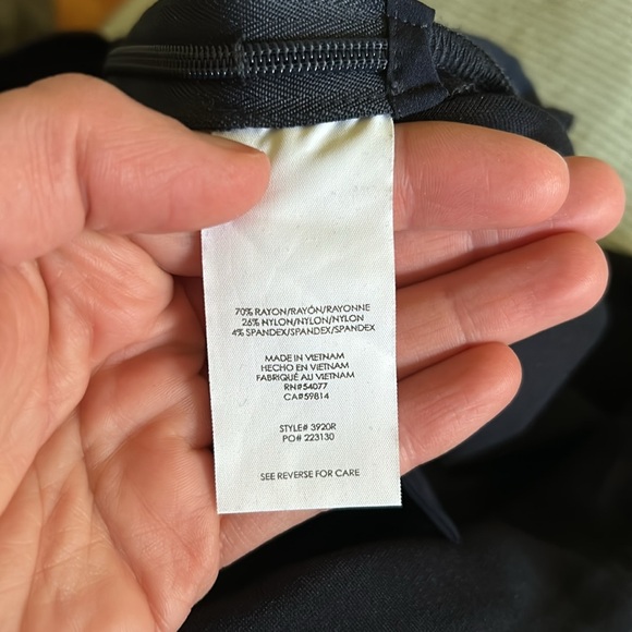 Cabi Navy Wide Leg Trousers - Picture 6 of 6